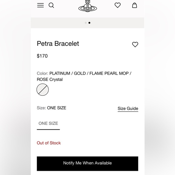 Vivienne Westwood platinum bracelet Petra- hard to find - - Picture 7 of 7